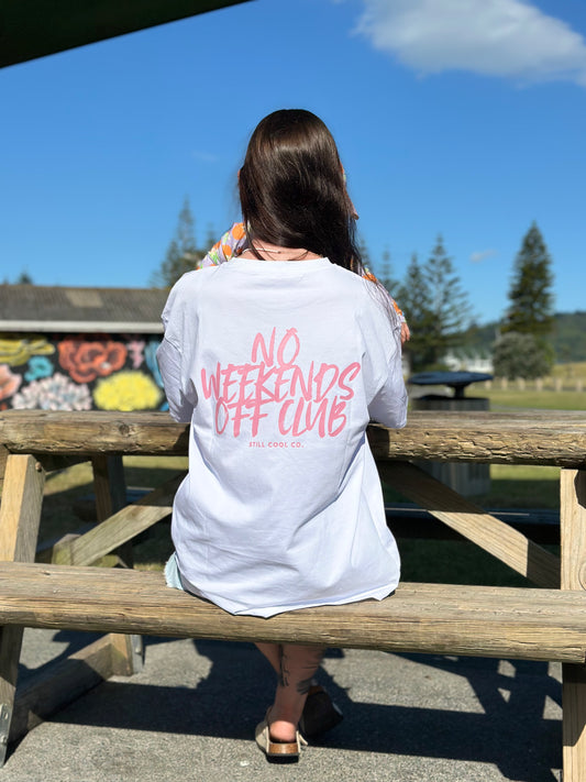 No Weekends Off Club Zip Tee